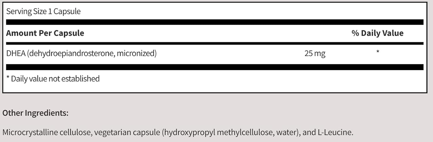 RHMD Bio-DHEA 25mg - Hypoallergenic Dietary Supplement