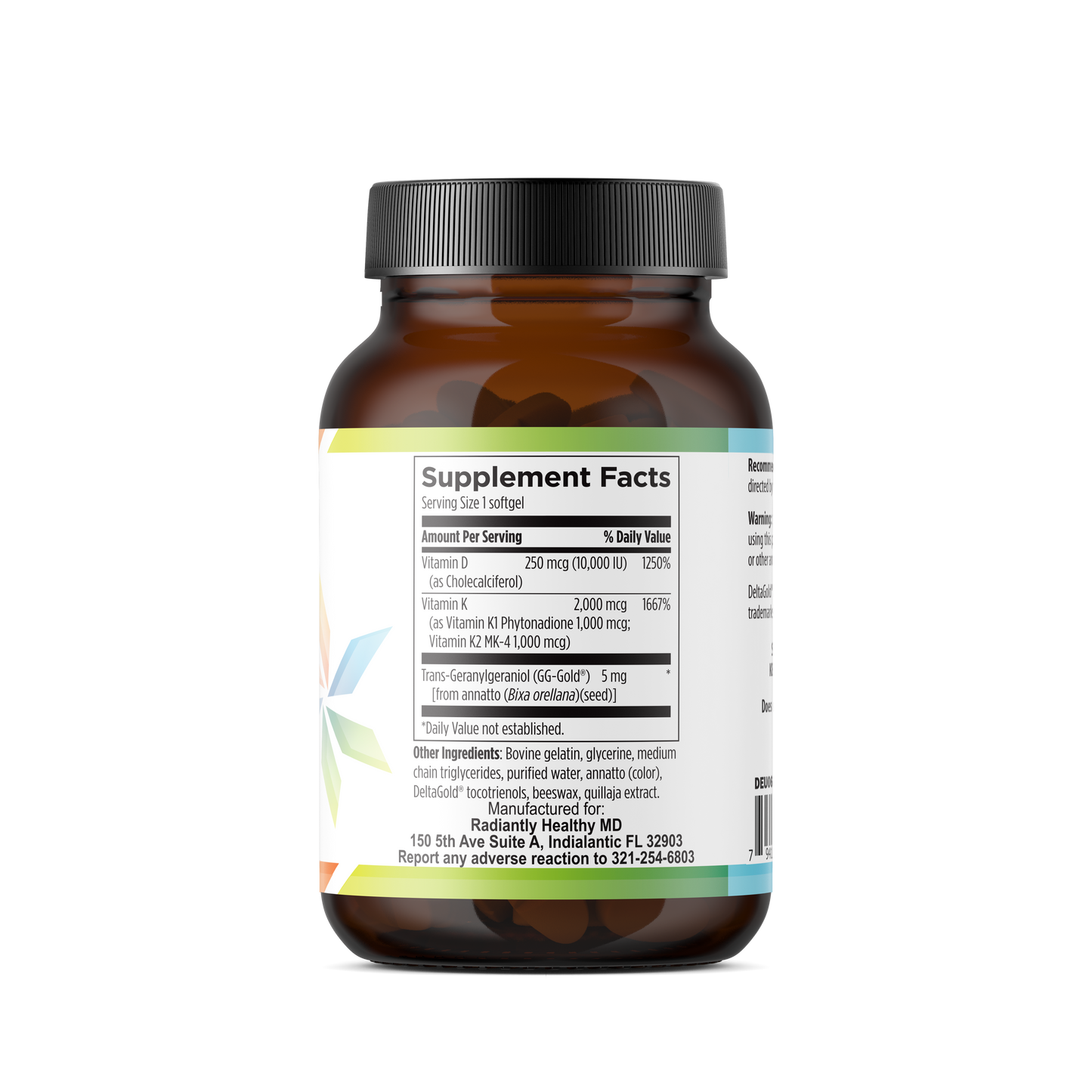 RHMD D3 10000 + K2 -high potency Vitamin D3 + K1, K2 (MK-4) + Geranylgeraniol