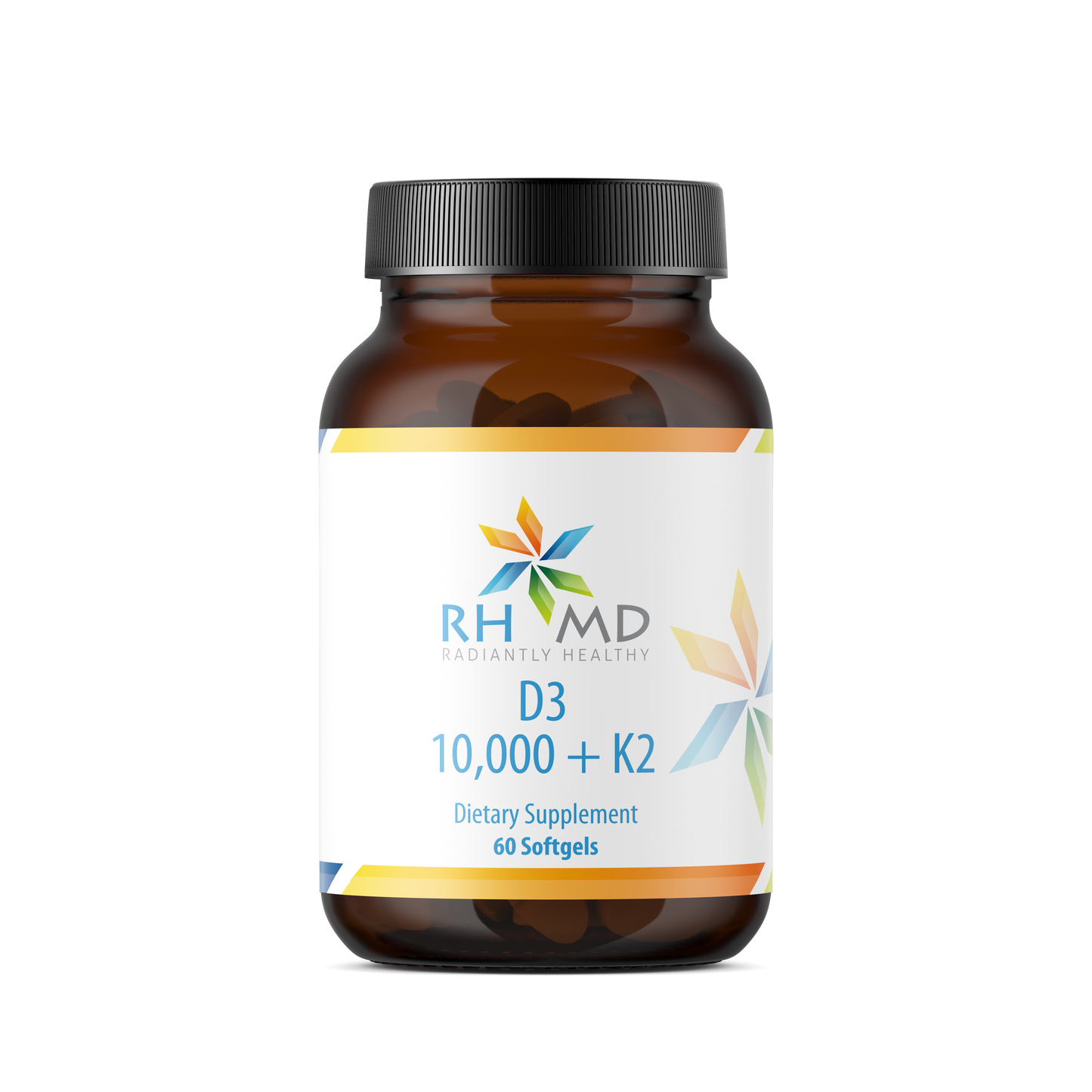 RHMD D3 10000 + K2 -high potency Vitamin D3 + K1, K2 (MK-4) + Geranylgeraniol