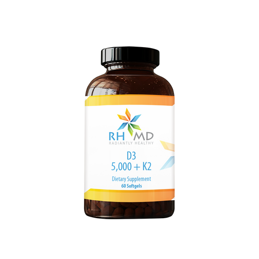 RHMD D3 5000 + K2 Dietary Supplements (60 Softgels)